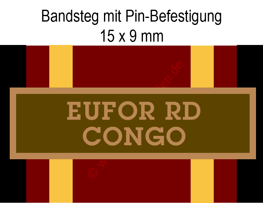 Bundeswehr-Einsatzmedaille - Bandsteg für EUFOR RD CONGO - Bronze