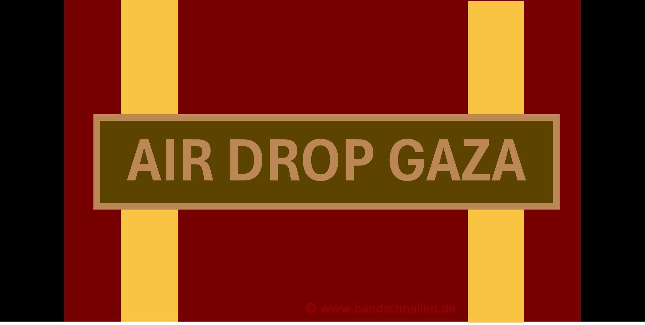 Bundeswehr-Einsatzmedaille Air Drop Gaza - Bandschnalle Bronze