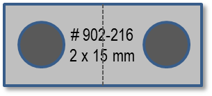 Miniaturschnallen-Trägerschiene 30 mm 2-teilig mit Stift und Klemmsucherung