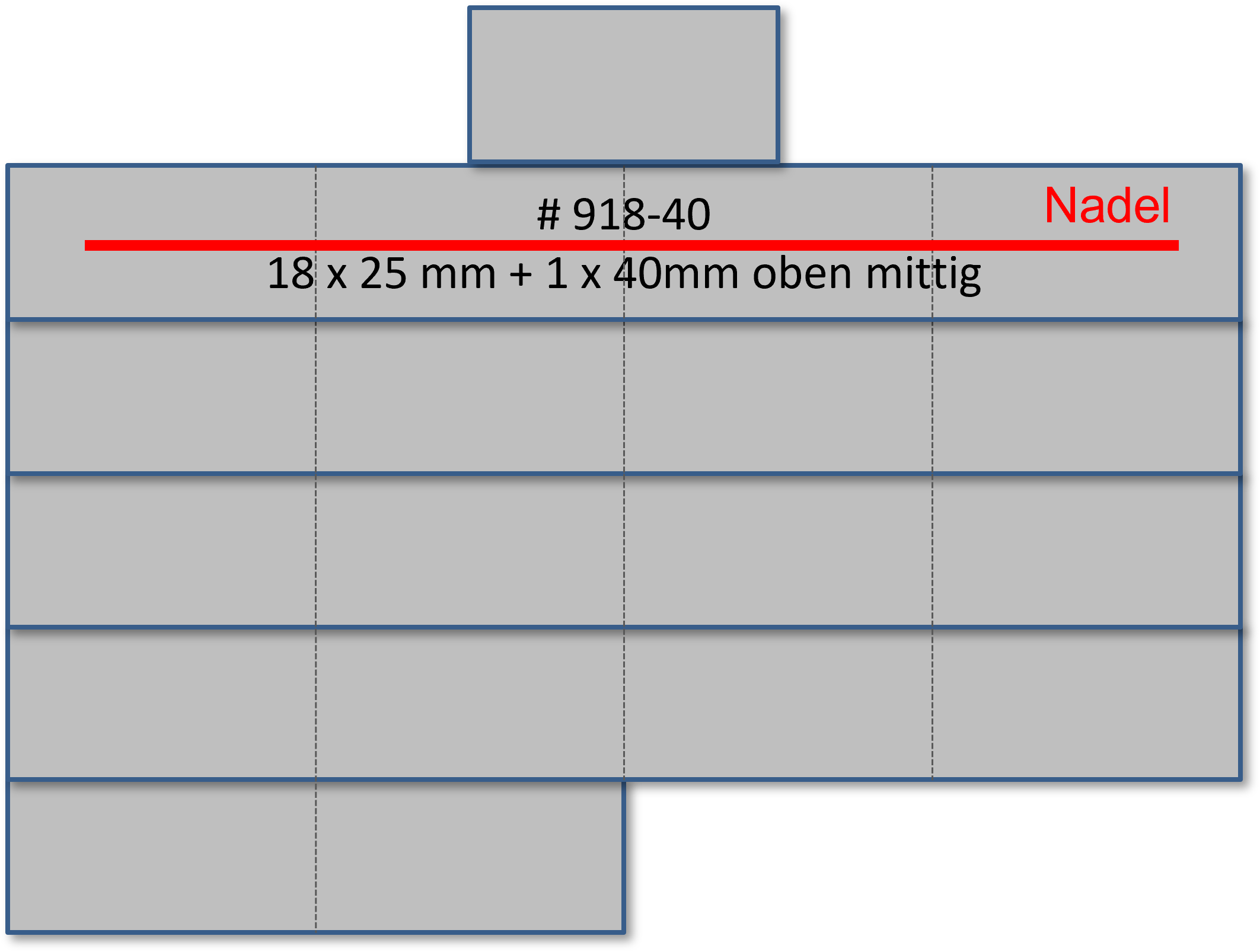 Träger 19-teilig (18-teilig 25mm + 1x 40 mm) mit  Sicherheitsnadel