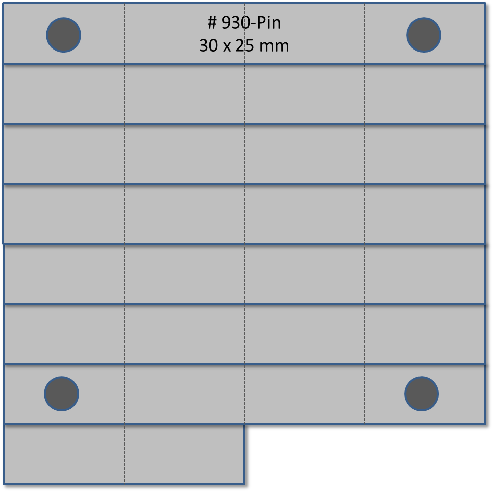 Bandschnallen-Trägerschiene, 30-teilig PIN (mit 4 Pins)