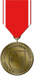 Gedenkmedaille Hochwasser 2013 Niedersachsen Medaille Hochwassermedaille 