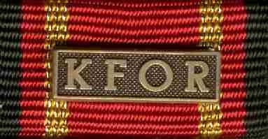 Ordensspange Auslandseinsatz KFOR bronze