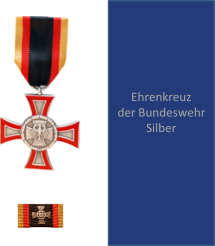 083-4 - Set - Bundeswehr Ehrenkreuz - Silber ohne Gefahr für Leib und Leben