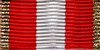 301-br-BS - Bandschnalle rot-weiß - Bronze (ohne Auflage)