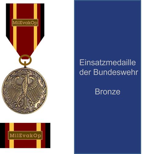 035-4 - Set Bundeswehr Einsatzmedaille MilEvakOp